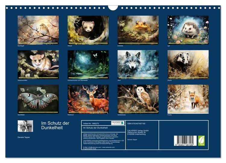 Produktbild: Im Schutz der Dunkelheit (Wandkalender 2026 DIN A3 quer), CALVENDO Monatskalender
