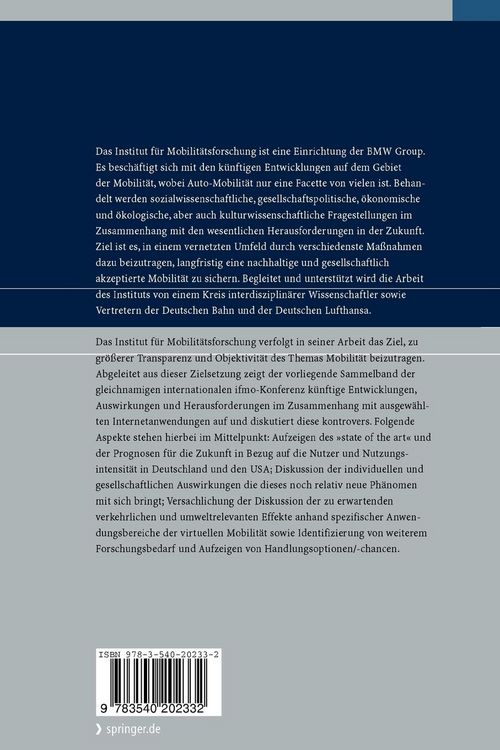 Produktbild: Auswirkungen der virtuellen Mobilit&auml;t