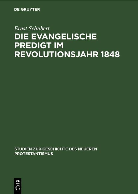 Produktbild: Die evangelische Predigt im Revolutionsjahr 1848