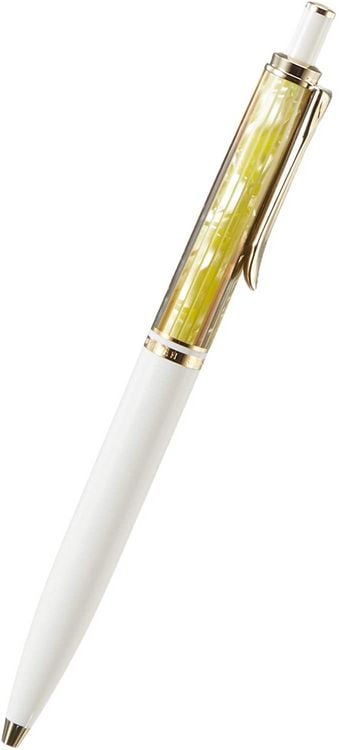 Produktbild: Pelikan Kugelschreiber Souver&auml;n&reg; K400, 24-Karat vergoldete Zierelemente, Druckmechanik, Schildpatt-Wei&szlig;