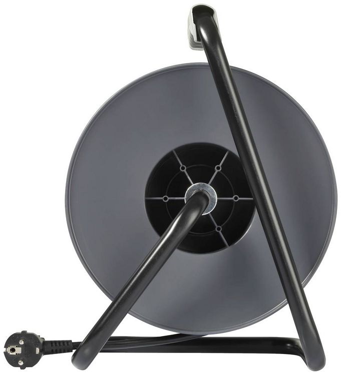 Produktbild: Sygonix SY-5655928 Kabeltrommel 50m Schwarz Schutzkontakt-Stecker