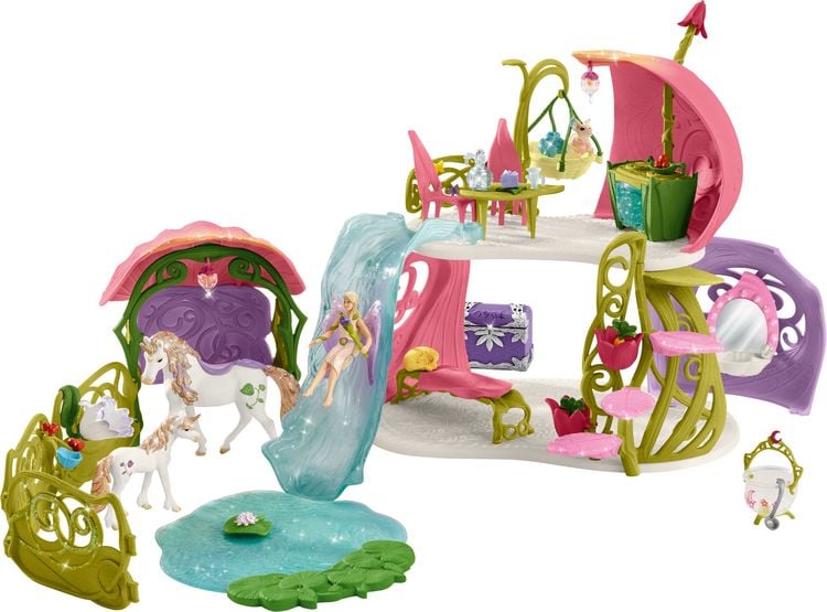 Produktbild: schleich&reg; bayala Glitzerndes Bl&uuml;tenhaus mit Einh&ouml;rnern