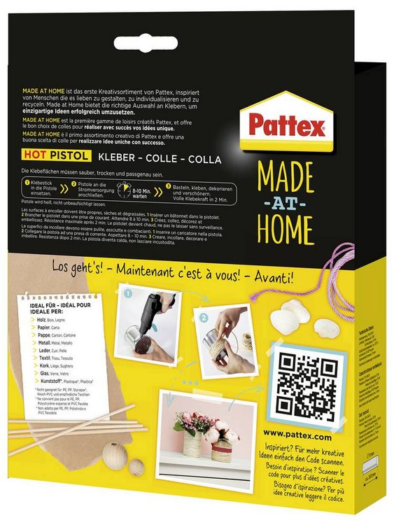Produktbild: Pattex Hot Pistol, Hei&szlig;klebepistole, 1 Pistole + 6 Sticks, 9H PMHHP