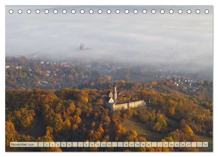 Produktbild: Oberfranken aus der Vogelperspektive (Tischkalender 2026 DIN A5 quer), CALVENDO Monatskalender