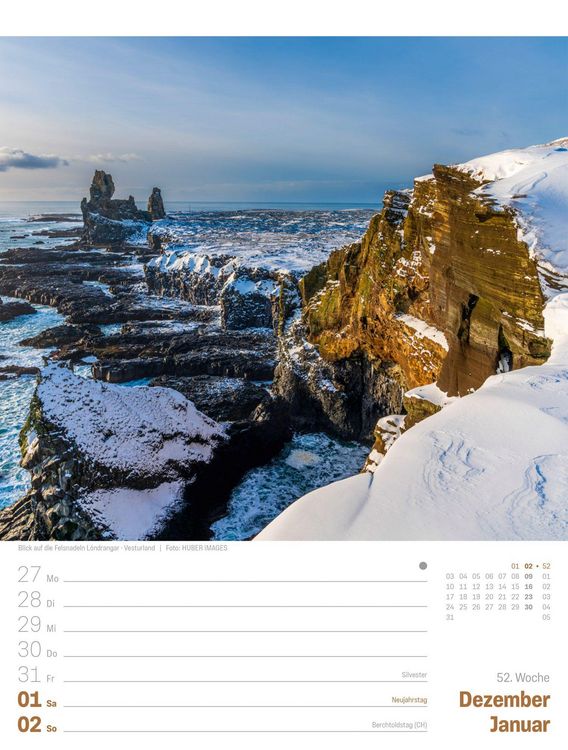 Produktbild: Island Wochenplaner Kalender 2027 | Die Insel aus Feuer und Eis