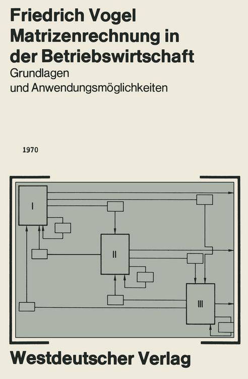 Produktbild: Matrizenrechnung in der Betriebswirtschaft