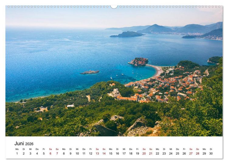 Produktbild: Montenegro - Im Land der schwarzen Berge (hochwertiger Premium Wandkalender 2026 DIN A2 quer), Kunstdruck in Hochglanz