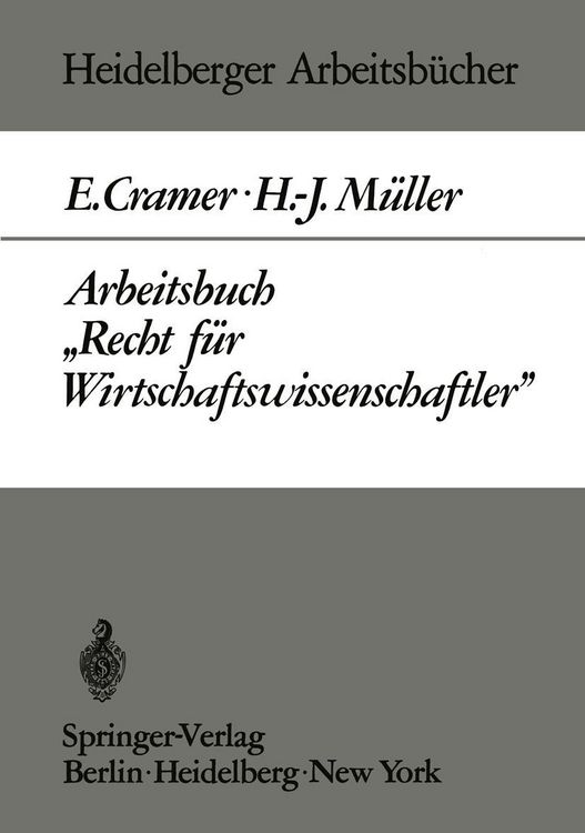 Produktbild: Arbeitsbuch "Recht f&uuml;r Wirtschaftswissenschaftler"