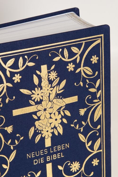 Produktbild: Neues Leben. Die Bibel - Golden Grace Edition, Marineblau