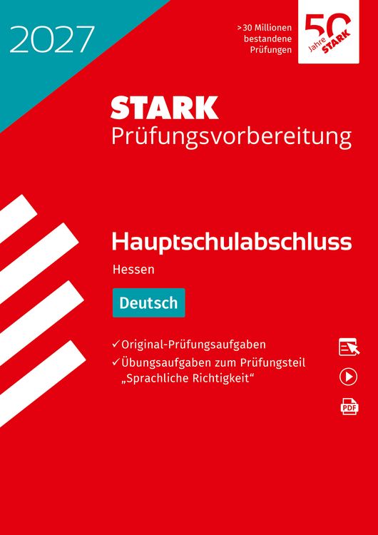 Produktbild: STARK Deutsch - Hauptschulabschluss 2027 Hessen - Pr&uuml;fungsvorbereitung