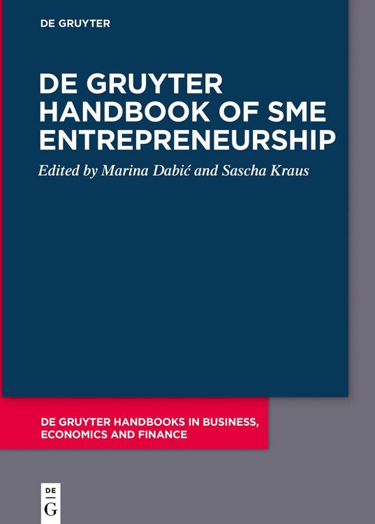 Produktbild: De Gruyter Handbook of SME Entrepreneurship