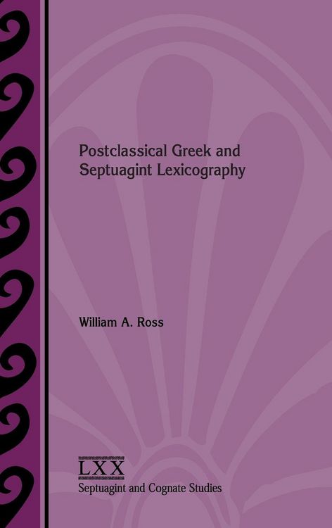 Produktbild: Postclassical Greek and Septuagint Lexicography