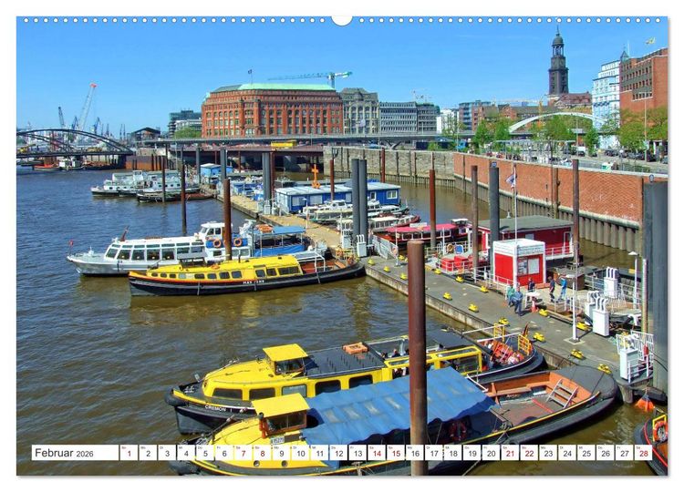 Produktbild: Hamburg an der Elbe &ndash; Impressionen eines Sommertages in der Hansestadt (Wandkalender 2026 DIN A2 quer), CALVENDO Monatskalender