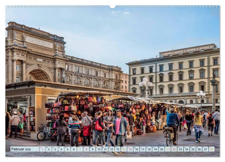Produktbild: Florenz - Sch&ouml;nheit in der Toskana (hochwertiger Premium Wandkalender 2026 DIN A2 quer), Kunstdruck in Hochglanz