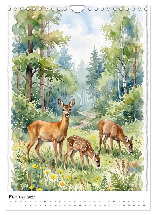 Produktbild: Begegnungen im Wald (Wandkalender 2027 DIN A4 hoch), CALVENDO Monatskalender