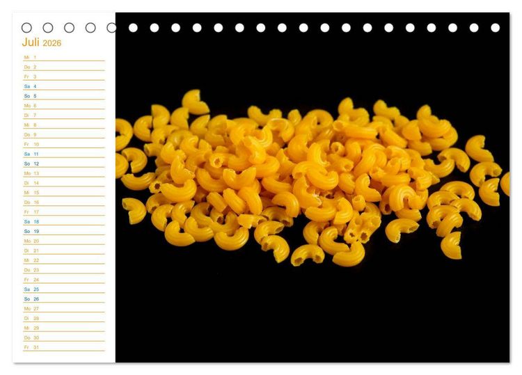 Produktbild: Pasta (Tischkalender 2026 DIN A5 quer), CALVENDO Monatskalender