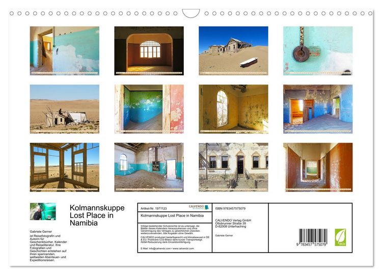 Produktbild: Kolmannskuppe Lost Place in Namibia (Wandkalender 2026 DIN A3 quer), CALVENDO Monatskalender