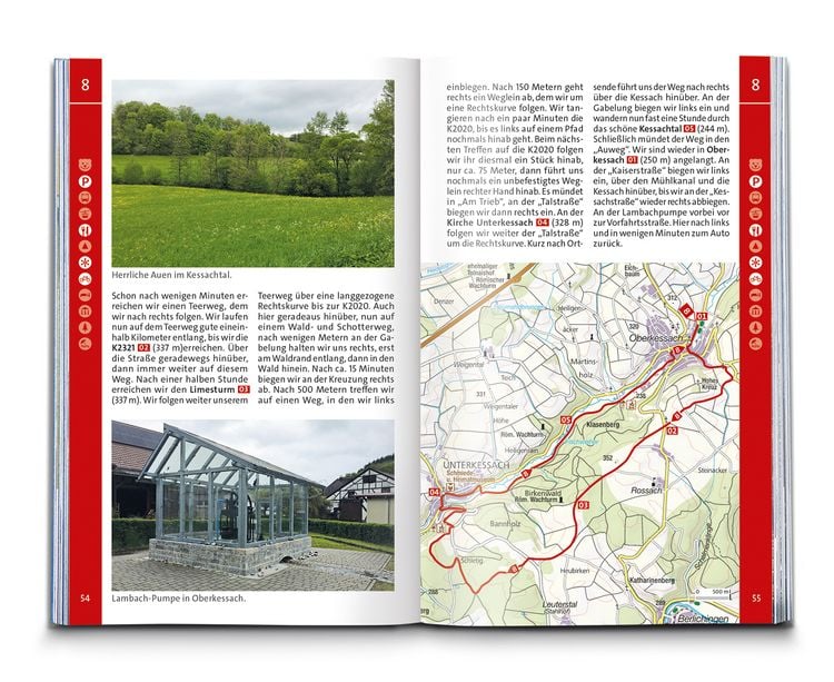 Produktbild: KOMPASS Wanderf&uuml;hrer Hohenlohe, Mainhardter Wald, L&ouml;wensteiner und Ellwanger Berge, 55 Touren