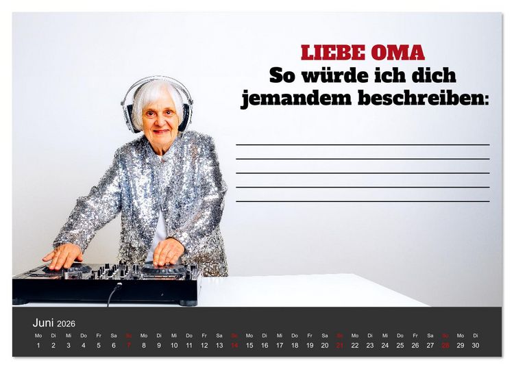 Produktbild: Kalender f&uuml;r Oma - Was ich dir sagen will (Tischkalender 2026 DIN A5 quer), CALVENDO Monatskalender