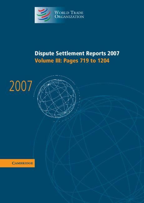 Produktbild: Dispute Settlement Reports 2007