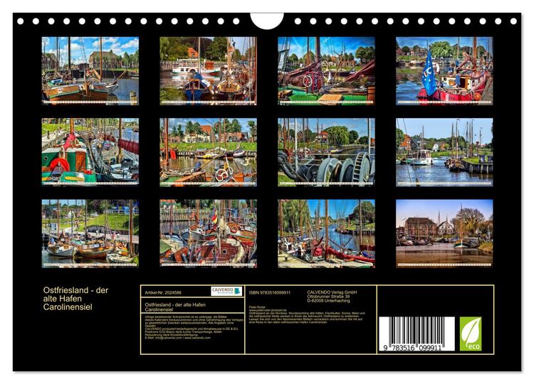 Produktbild: Ostfriesland - der alte Hafen Carolinensiel (Wandkalender 2026 DIN A4 quer), CALVENDO Monatskalender