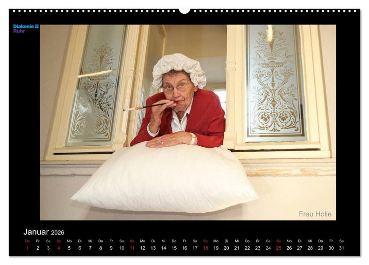 Produktbild: "Sch&ouml;nheit im Alter" - die Feierabendh&auml;user zu Gast im M&auml;rchenland der Br&uuml;der Grimm (hochwertiger Premium Wandkalender 2026 DIN A2 quer), Kunstdruck in Hochglanz