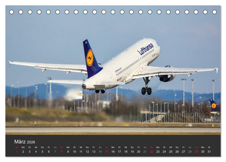 Produktbild: Verkehrsflugzeuge (Tischkalender 2026 DIN A5 quer), CALVENDO Monatskalender