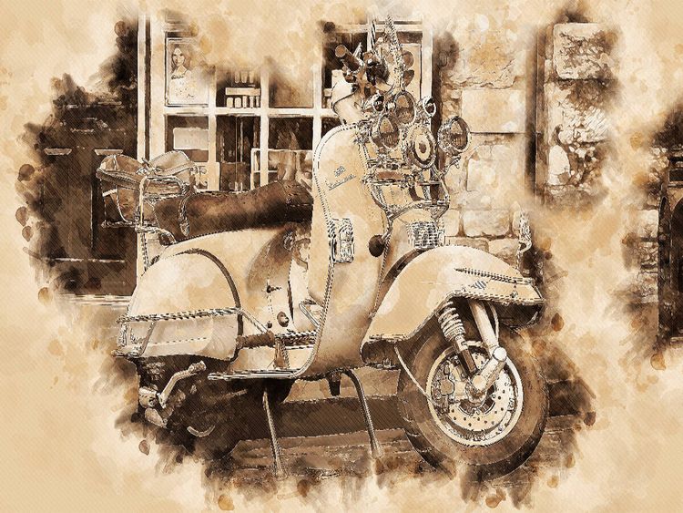 Produktbild: CALVENDO Puzzle Vespa Mototrroller | 1000 Teile Lege-Gr&ouml;&szlig;e 64x48cm Foto-Puzzle f&uuml;r gl&uuml;ckliche Stunden