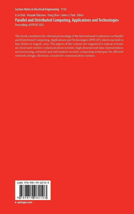 Produktbild: Parallel and Distributed Computing, Applications and Technologies