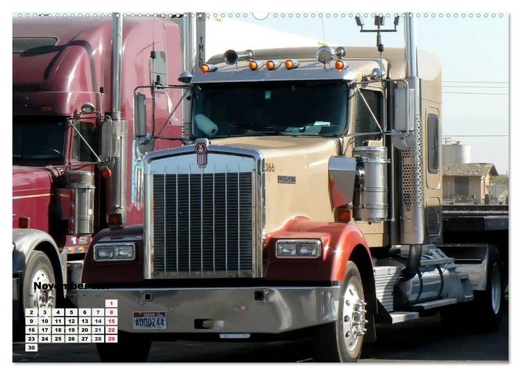 Produktbild: US-Trucks. Faszination Langhauber (Wandkalender 2026 DIN A2 quer), CALVENDO Monatskalender