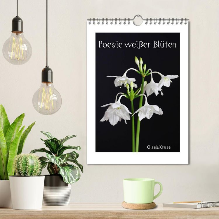 Produktbild: Poesie wei&szlig;er Bl&uuml;ten (Wandkalender 2026 DIN A4 hoch), CALVENDO Monatskalender