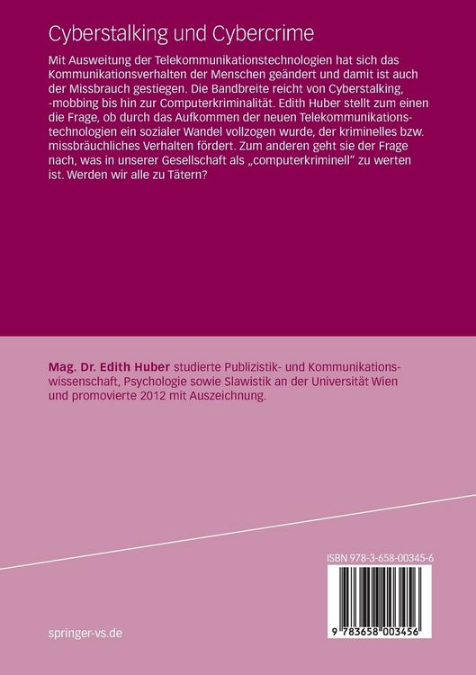 Produktbild: Cyberstalking und Cybercrime