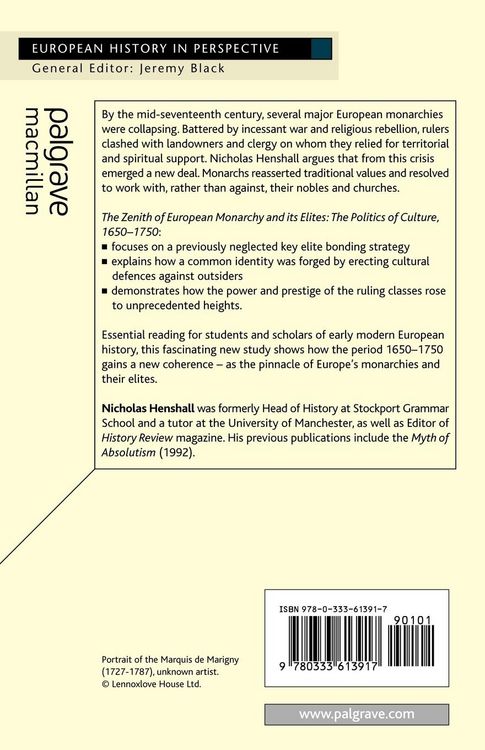 Produktbild: The Zenith of European Monarchy and its Elites