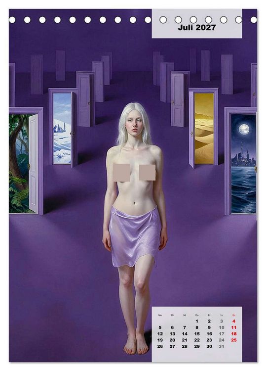 Produktbild: Entbl&ouml;&szlig;te Epochen &ndash; Surrealismus (Tischkalender 2027 DIN A5 hoch), CALVENDO Monatskalender