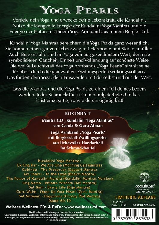Produktbild: Yoga Pearls Geschenk Box mit Mantra CD &bdquo;Kundalini Yoga Mantras&ldquo; + Yoga Armband &bdquo;Yoga Pearls&ldquo;