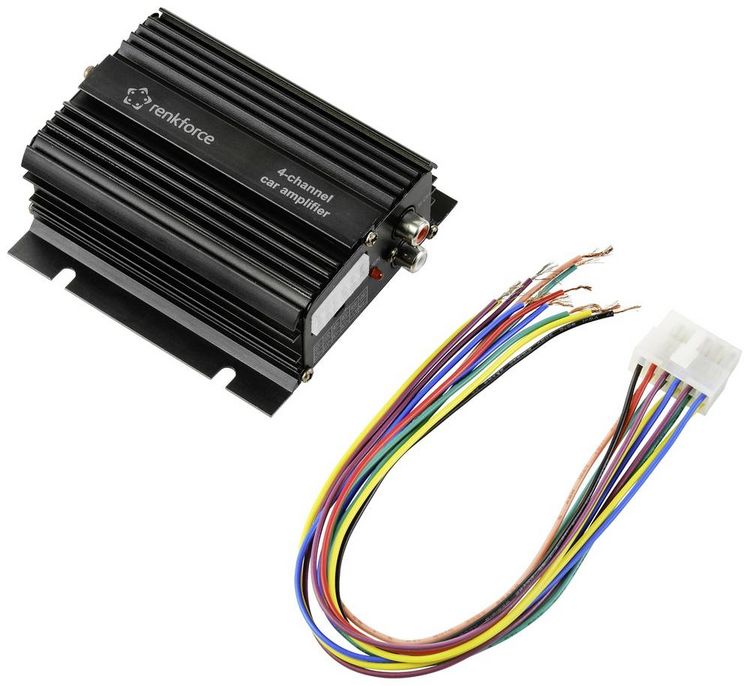 Produktbild: Renkforce RF-CMP-204 4-Kanal Endstufe 200 W Bluetooth&reg;-/USB-Audiowiedergabe, Lautst&auml;rke-/Bass-/H&ouml;hen-Regelung