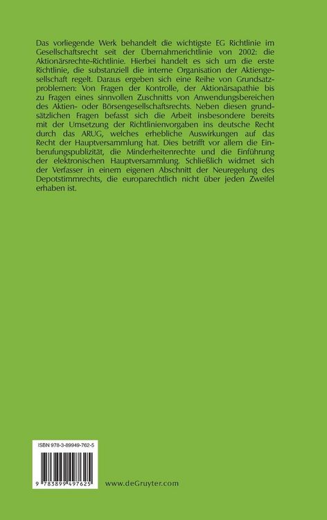 Produktbild: Die Aktion&auml;rsrechte-Richtlinie