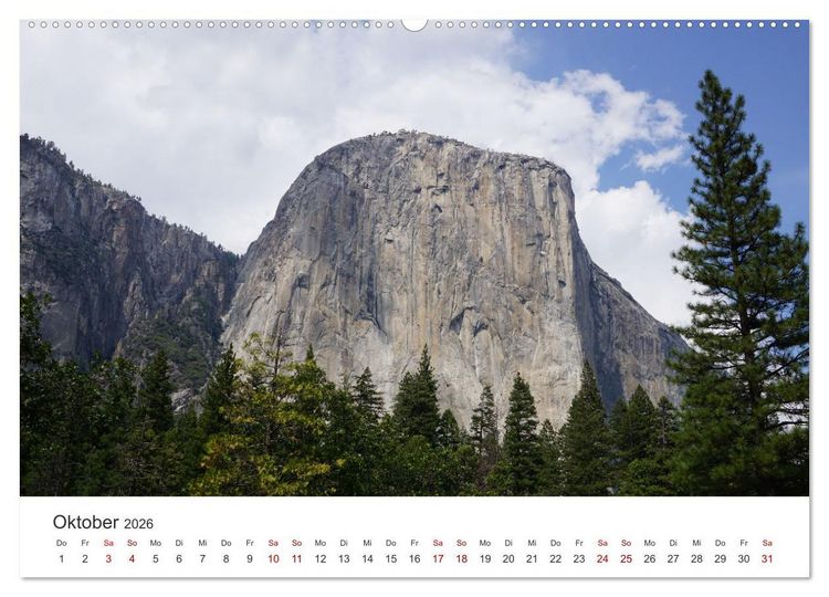 Produktbild: Yosemite - Nationalpark (hochwertiger Premium Wandkalender 2026 DIN A2 quer), Kunstdruck in Hochglanz