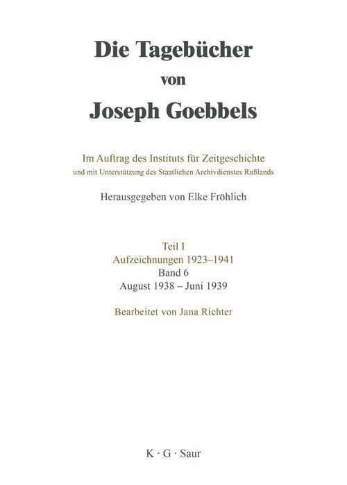 Produktbild: August 1938 - Juni 1939