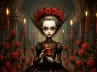 Produktbild: CALVENDO Puzzle Little Gothic-Queen | 1000 Teile Lege-Gr&ouml;&szlig;e 64x48cm Foto-Puzzle f&uuml;r gl&uuml;ckliche Stunden