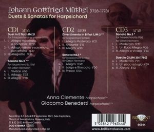 Produktbild: M&uuml;thel:Duets & Sonatas For Harpsichord