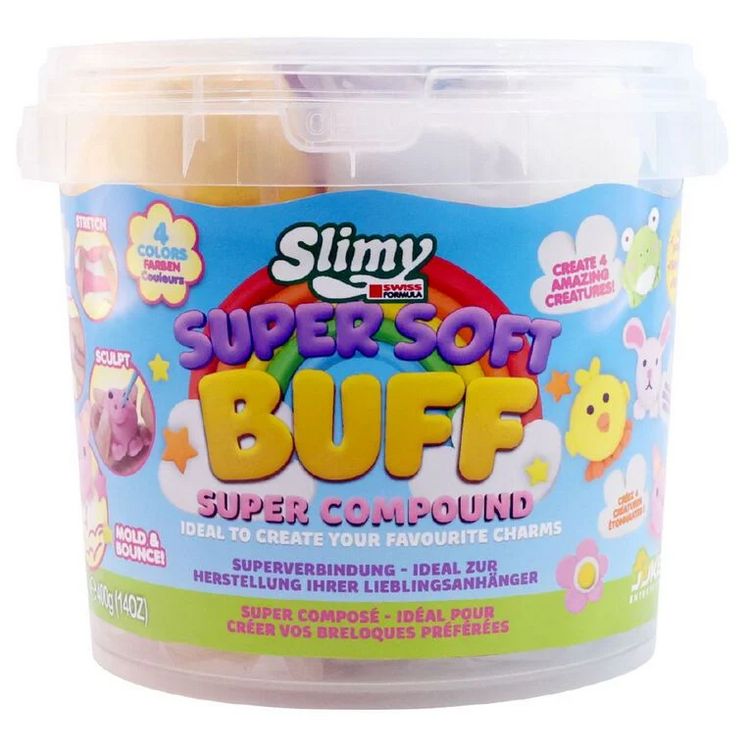 Produktbild: Slimy Super Soft Buff - 400 g im Eimer - 4 Farben a 100 g