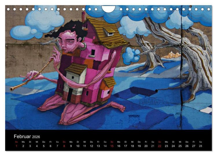 Produktbild: Grafittikunst (Wandkalender 2026 DIN A4 quer), CALVENDO Monatskalender