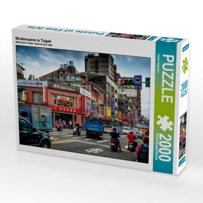 Produktbild: CALVENDO Puzzle Stra&szlig;enszene in Taipeh | 2000 Teile Lege-Gr&ouml;&szlig;e 90x67cm Foto-Puzzle f&uuml;r gl&uuml;ckliche Stunden