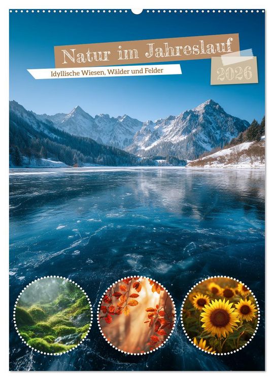Produktbild: Natur im Jahreslauf (Wandkalender 2026 DIN A2 hoch), CALVENDO Monatskalender