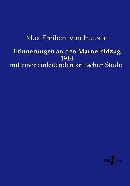 Produktbild: Erinnerungen an den Marnefeldzug 1914