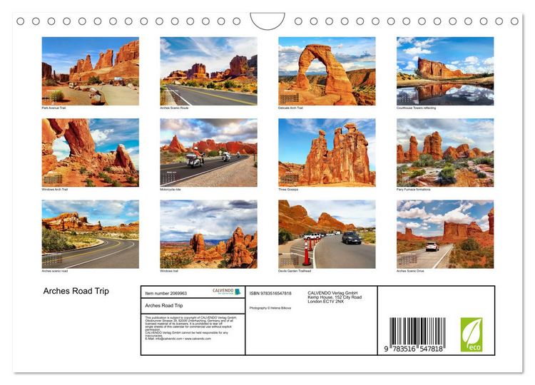 Produktbild: Arches Road Trip (Wall Calendar 2026 DIN A4 landscape), CALVENDO 12 Month Wall Calendar
