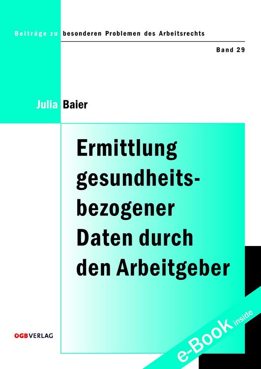 Produktbild: Ermittlung gesundheitsbezogener Daten durch den Arbeitgeber