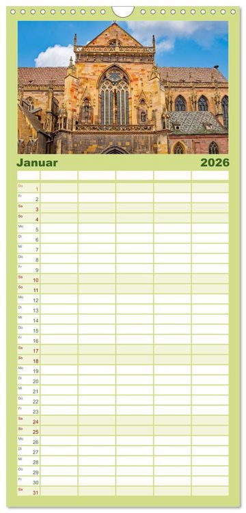 Produktbild: Familienplaner 2026 - Das malerische Colmar im Elsass mit 5 Spalten (Wandkalender, 21 x 45 cm) CALVENDO