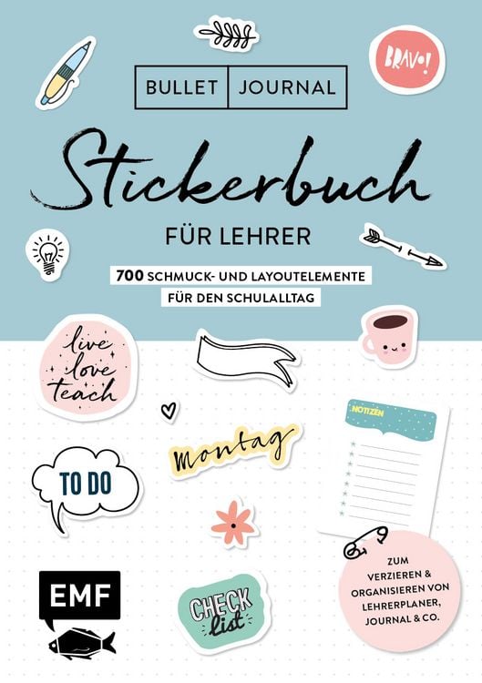Produktbild: Bullet Journal – Stickerbuch für Lehrer: 700 Schmuck- und Layoutelemente für den Schulalltag